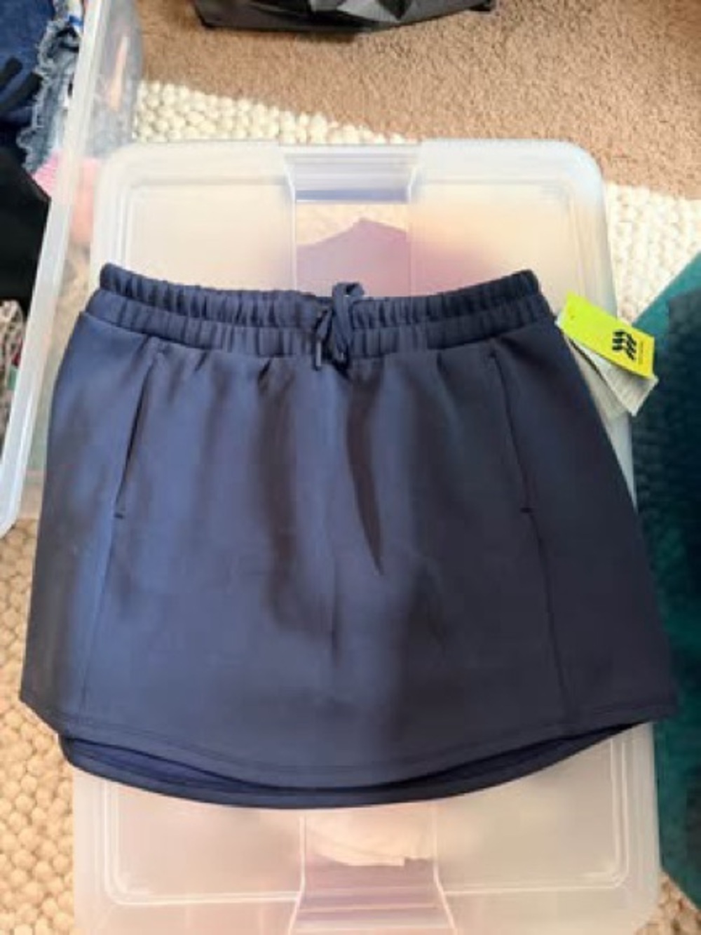 Girls NWT Sz14 Navy Blue Athletic Drawstring Skort